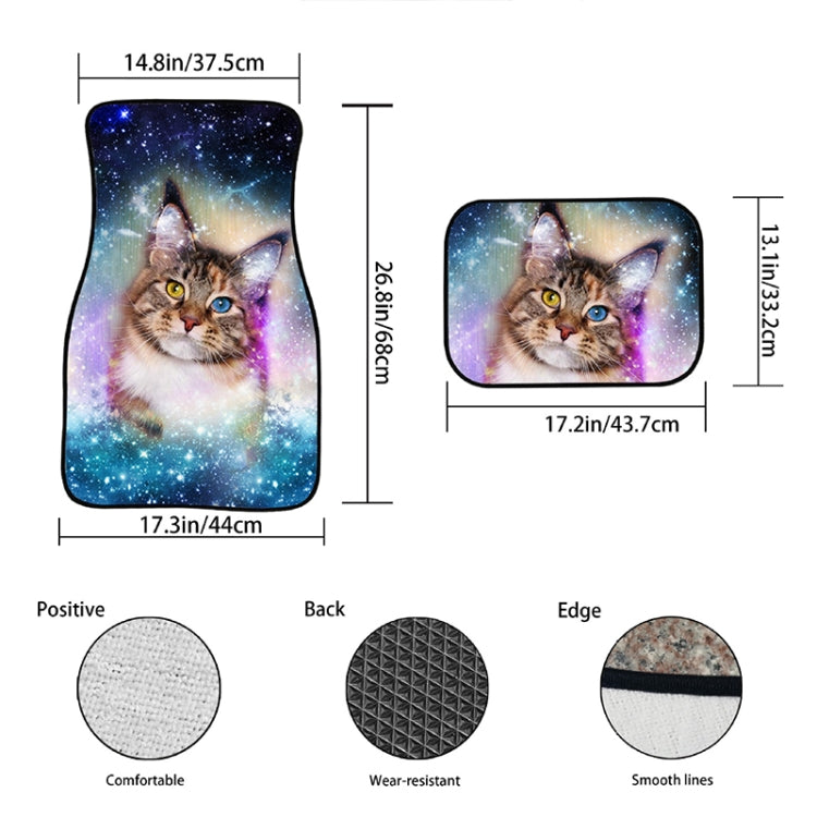 4 in 1 Butterfly Pattern Universal Printing Auto Car Floor Mats Set, HN058, HN062, HN063, HN064, HN065