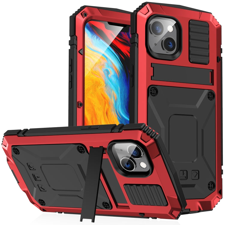 جراب R-JUST مقاوم للصدمات والماء والغبار مع حامل، لهاتف iPhone 14 Pro، وiPhone 14 Pro Max، وiPhone 14، وiPhone 14 Plus