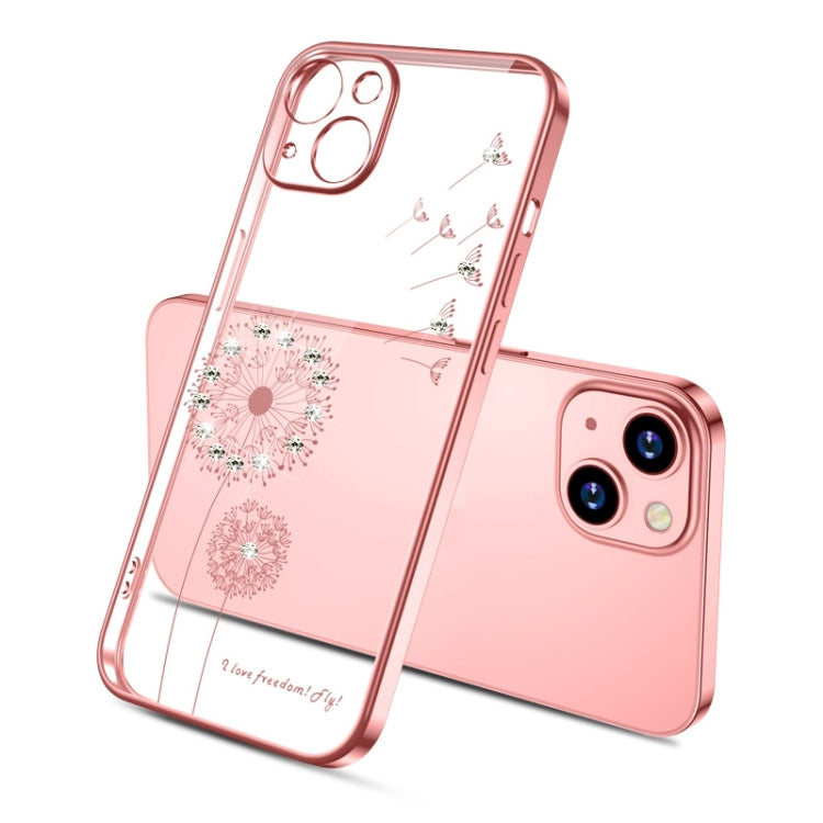 جراب هاتف TPU مطلي بالكهرباء من زهرة الهندباء الماسية، مناسب لأجهزة iPhone 14 وiPhone 14 Plus وiPhone 14 Pro وiPhone 14 Pro Max