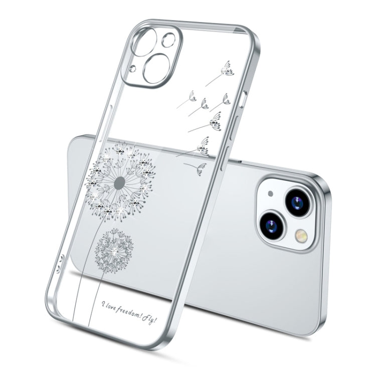 جراب هاتف TPU مطلي بالكهرباء من زهرة الهندباء الماسية، مناسب لأجهزة iPhone 14 وiPhone 14 Plus وiPhone 14 Pro وiPhone 14 Pro Max