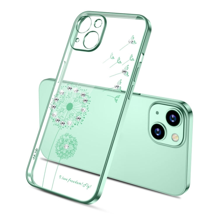 جراب هاتف TPU مطلي بالكهرباء من زهرة الهندباء الماسية، مناسب لأجهزة iPhone 14 وiPhone 14 Plus وiPhone 14 Pro وiPhone 14 Pro Max