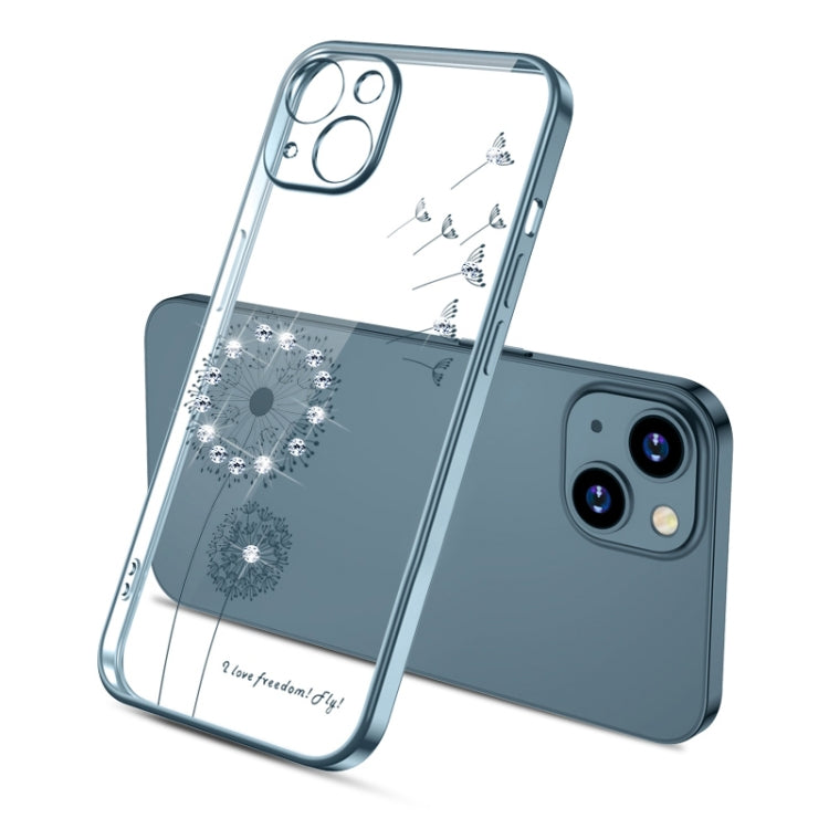 جراب هاتف TPU مطلي بالكهرباء من زهرة الهندباء الماسية، مناسب لأجهزة iPhone 14 وiPhone 14 Plus وiPhone 14 Pro وiPhone 14 Pro Max