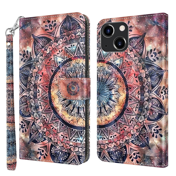 3D Painted Leather Phone Case, For iPhone 14, For iPhone 14 Plus, For iPhone 14 Pro, For iPhone 14 Pro Max, For iPhone 13 mini, For iPhone 13