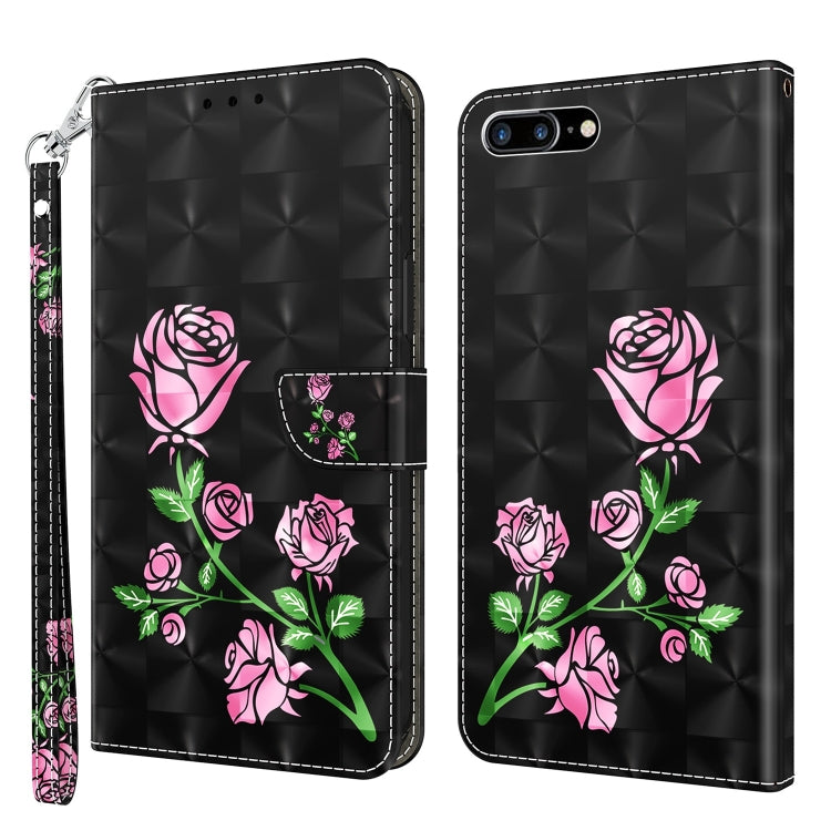 3D Painted Leather Phone Case, For iPhone SE 2022 / SE 2020 / 8 / 7, For iPhone XR, For iPhone 8 Plus / 7 Plus