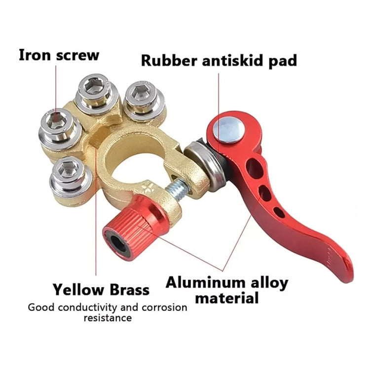 1 Pair Car Battery Terminals Quick Disconnect Cables Connectors, with L Wrench + 40A Terminal + Insulation Pad, with L Wrench + 40A Terminal + Insulation Pad