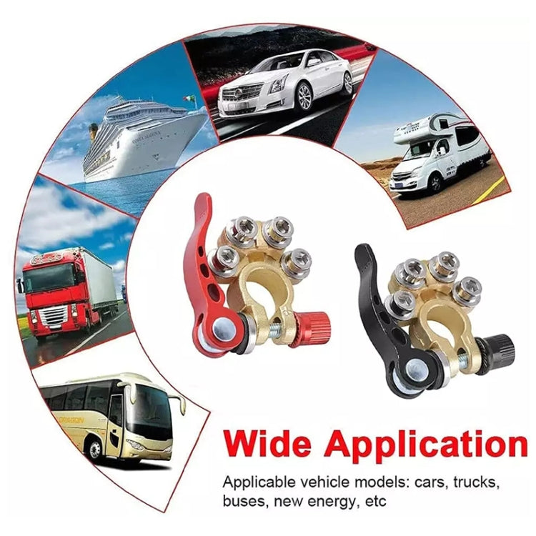 1 Pair Car Battery Terminals Quick Disconnect Cables Connectors, with L Wrench + 40A Terminal + Insulation Pad, with L Wrench + 40A Terminal + Insulation Pad