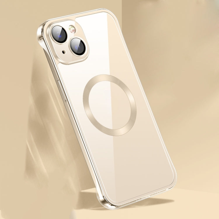 جراب زجاجي بدون إطار مع خاصية MagSafe لقرص CD، مناسب لأجهزة iPhone 14 وiPhone 14 Plus وiPhone 14 Pro وiPhone 14 Pro Max
