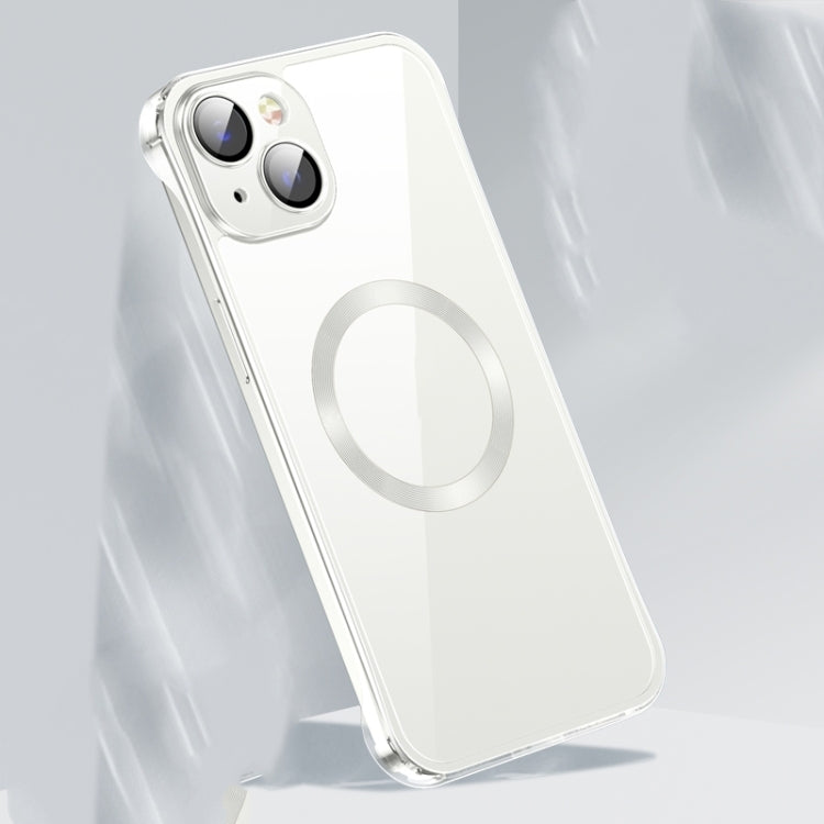جراب زجاجي بدون إطار مع خاصية MagSafe لقرص CD، مناسب لأجهزة iPhone 14 وiPhone 14 Plus وiPhone 14 Pro وiPhone 14 Pro Max