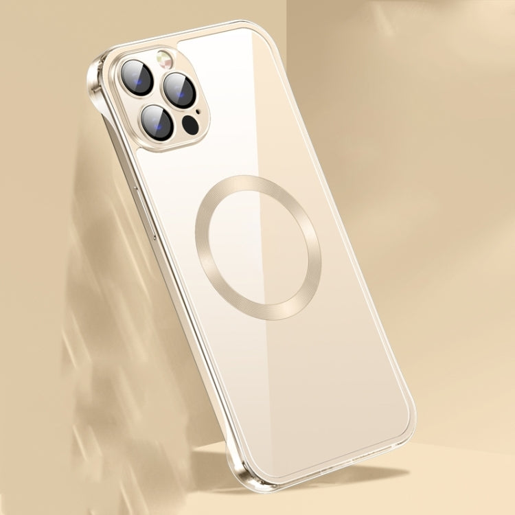جراب زجاجي بدون إطار مع خاصية MagSafe لقرص CD، مناسب لأجهزة iPhone 14 وiPhone 14 Plus وiPhone 14 Pro وiPhone 14 Pro Max