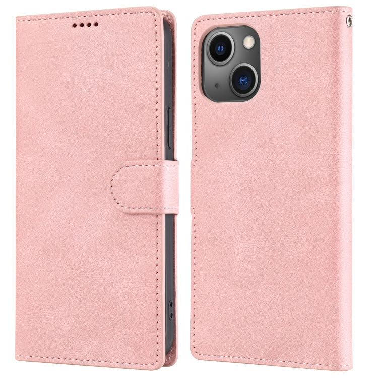 جراب جلدي كلاسيكي فاخر بملمس جلد العجل، مناسب لأجهزة iPhone 14 وiPhone 14 Plus وiPhone 14 Pro وiPhone 14 Pro Max