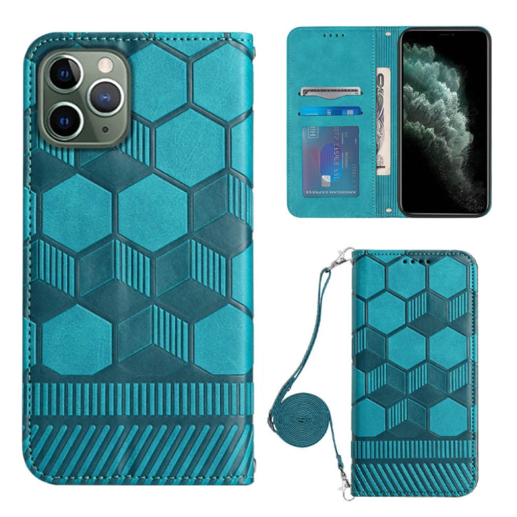 Crossbody Football Texture Magnetic PU Phone Case, For iPhone 11, For iPhone 11 Pro, For iPhone 11 Pro Max, For iPhone 12, For iPhone 12 Mini, For iPhone 12 Pro, For iPhone 12 Pro Max, For iPhone 13