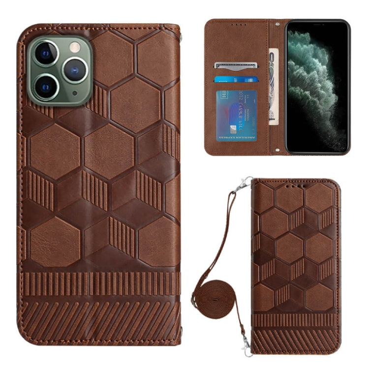 Crossbody Football Texture Magnetic PU Phone Case, For iPhone 11, For iPhone 11 Pro, For iPhone 11 Pro Max, For iPhone 12, For iPhone 12 Mini, For iPhone 12 Pro, For iPhone 12 Pro Max, For iPhone 13