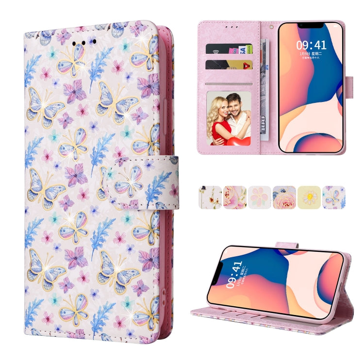 Bronzing Painting RFID Leather Case, For iPhone 14, For iPhone 14 Plus, For iPhone 14 Pro, For iPhone 14 Pro Max, For iPhone 13 mini, For iPhone 13, For iPhone 13 Pro, For iPhone 13 Pro Max