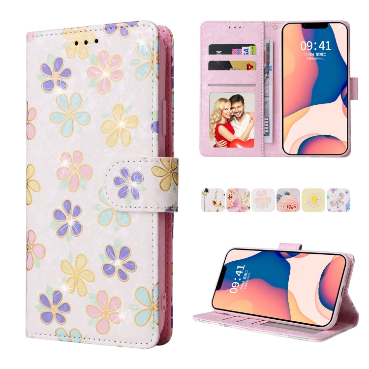 Bronzing Painting RFID Leather Case, For iPhone 14, For iPhone 14 Plus, For iPhone 14 Pro, For iPhone 14 Pro Max, For iPhone 13 mini, For iPhone 13, For iPhone 13 Pro, For iPhone 13 Pro Max