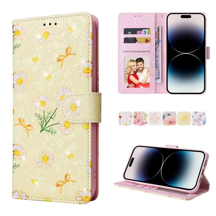 Bronzing Painting RFID Leather Case, For iPhone 14, For iPhone 14 Plus, For iPhone 14 Pro, For iPhone 14 Pro Max, For iPhone 13 mini, For iPhone 13, For iPhone 13 Pro, For iPhone 13 Pro Max