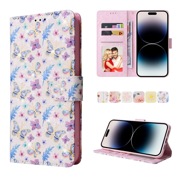 Bronzing Painting RFID Leather Case, For iPhone 14, For iPhone 14 Plus, For iPhone 14 Pro, For iPhone 14 Pro Max, For iPhone 13 mini, For iPhone 13, For iPhone 13 Pro, For iPhone 13 Pro Max
