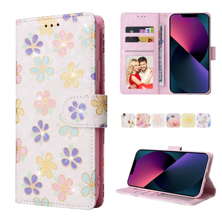 Bronzing Painting RFID Leather Case, For iPhone 14, For iPhone 14 Plus, For iPhone 14 Pro, For iPhone 14 Pro Max, For iPhone 13 mini, For iPhone 13, For iPhone 13 Pro, For iPhone 13 Pro Max