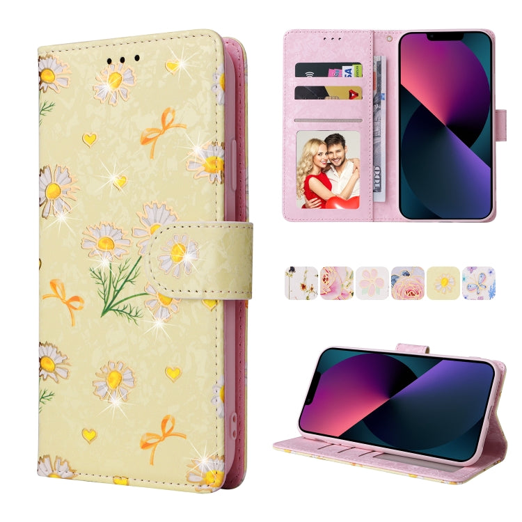 Bronzing Painting RFID Leather Case, For iPhone 14, For iPhone 14 Plus, For iPhone 14 Pro, For iPhone 14 Pro Max, For iPhone 13 mini, For iPhone 13, For iPhone 13 Pro, For iPhone 13 Pro Max