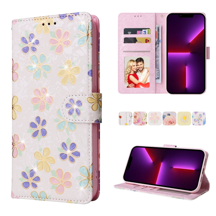 Bronzing Painting RFID Leather Case, For iPhone 14, For iPhone 14 Plus, For iPhone 14 Pro, For iPhone 14 Pro Max, For iPhone 13 mini, For iPhone 13, For iPhone 13 Pro, For iPhone 13 Pro Max