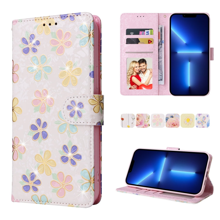 Bronzing Painting RFID Leather Case, For iPhone 14, For iPhone 14 Plus, For iPhone 14 Pro, For iPhone 14 Pro Max, For iPhone 13 mini, For iPhone 13, For iPhone 13 Pro, For iPhone 13 Pro Max