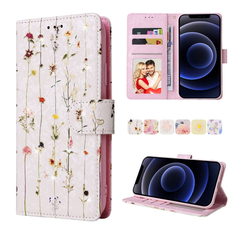 Bronzing Painting RFID Leather Case, For iPhone 12 mini, For iPhone 12 / 12 Pro, For iPhone 12 Pro Max, For iPhone 11, For iPhone 11 Pro, For iPhone 11 Pro Max, For iPhone XS Max, For iPhone XR