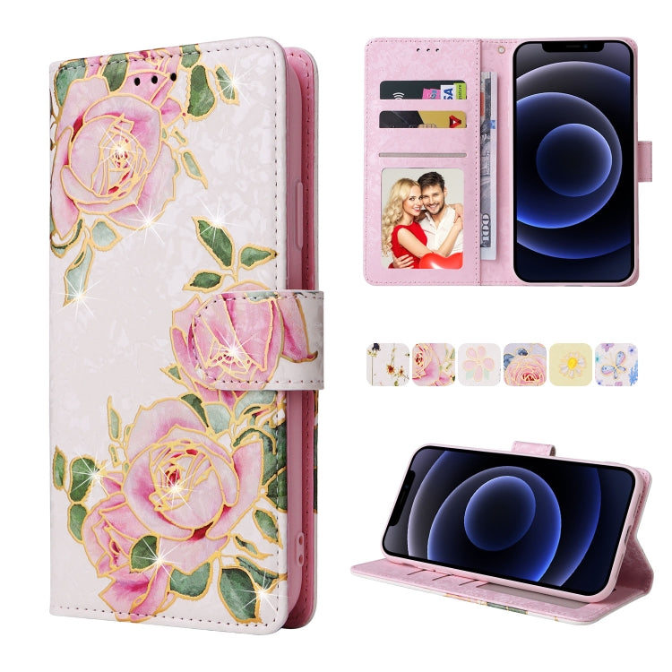 Bronzing Painting RFID Leather Case, For iPhone 12 mini, For iPhone 12 / 12 Pro, For iPhone 12 Pro Max, For iPhone 11, For iPhone 11 Pro, For iPhone 11 Pro Max, For iPhone XS Max, For iPhone XR