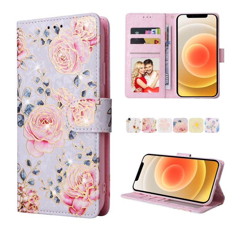 Bronzing Painting RFID Leather Case, For iPhone 12 mini, For iPhone 12 / 12 Pro, For iPhone 12 Pro Max, For iPhone 11, For iPhone 11 Pro, For iPhone 11 Pro Max, For iPhone XS Max, For iPhone XR