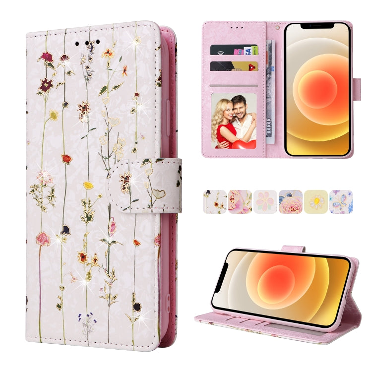 Bronzing Painting RFID Leather Case, For iPhone 12 mini, For iPhone 12 / 12 Pro, For iPhone 12 Pro Max, For iPhone 11, For iPhone 11 Pro, For iPhone 11 Pro Max, For iPhone XS Max, For iPhone XR