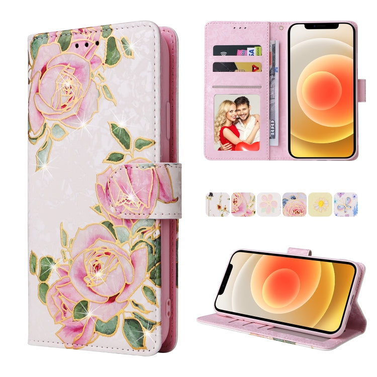 Bronzing Painting RFID Leather Case, For iPhone 12 mini, For iPhone 12 / 12 Pro, For iPhone 12 Pro Max, For iPhone 11, For iPhone 11 Pro, For iPhone 11 Pro Max, For iPhone XS Max, For iPhone XR