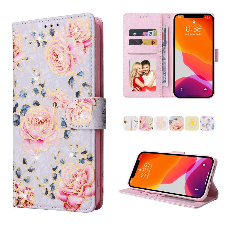 Bronzing Painting RFID Leather Case, For iPhone 12 mini, For iPhone 12 / 12 Pro, For iPhone 12 Pro Max, For iPhone 11, For iPhone 11 Pro, For iPhone 11 Pro Max, For iPhone XS Max, For iPhone XR