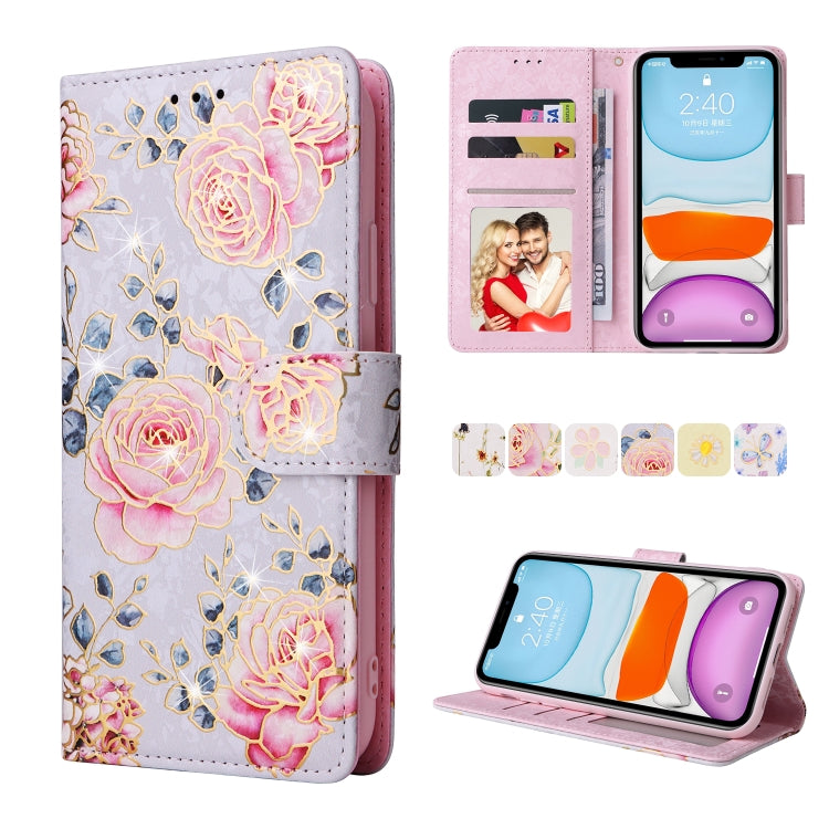 Bronzing Painting RFID Leather Case, For iPhone 12 mini, For iPhone 12 / 12 Pro, For iPhone 12 Pro Max, For iPhone 11, For iPhone 11 Pro, For iPhone 11 Pro Max, For iPhone XS Max, For iPhone XR