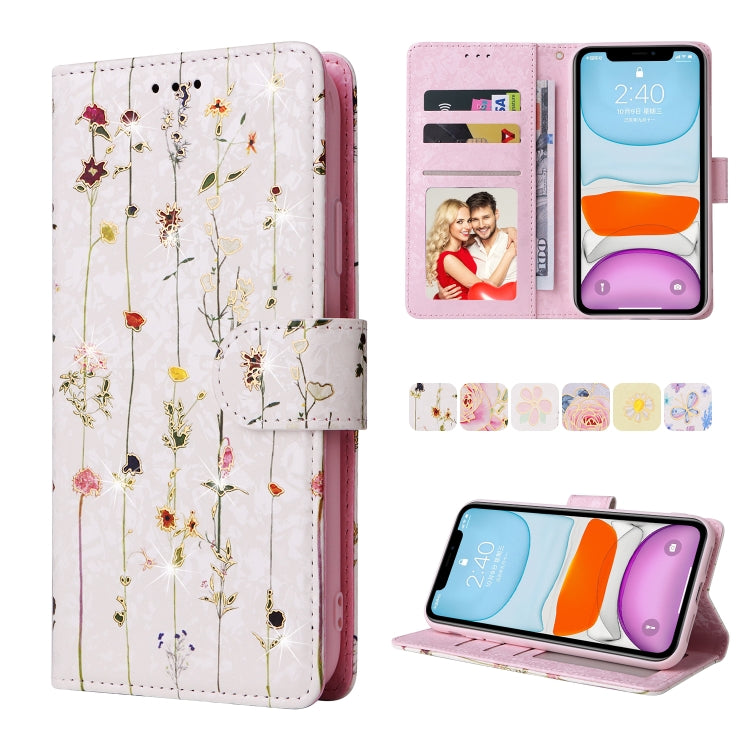 Bronzing Painting RFID Leather Case, For iPhone 12 mini, For iPhone 12 / 12 Pro, For iPhone 12 Pro Max, For iPhone 11, For iPhone 11 Pro, For iPhone 11 Pro Max, For iPhone XS Max, For iPhone XR