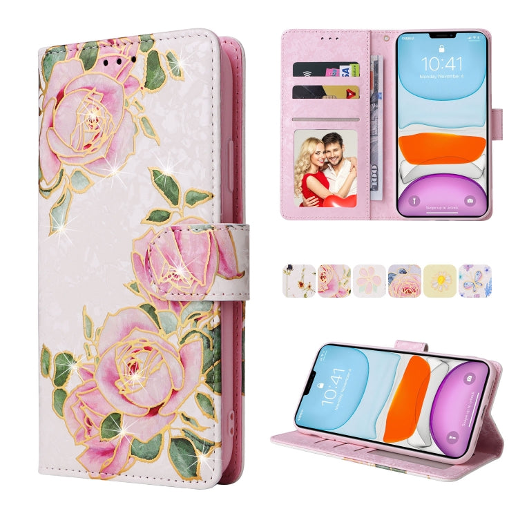 Bronzing Painting RFID Leather Case, For iPhone 12 mini, For iPhone 12 / 12 Pro, For iPhone 12 Pro Max, For iPhone 11, For iPhone 11 Pro, For iPhone 11 Pro Max, For iPhone XS Max, For iPhone XR