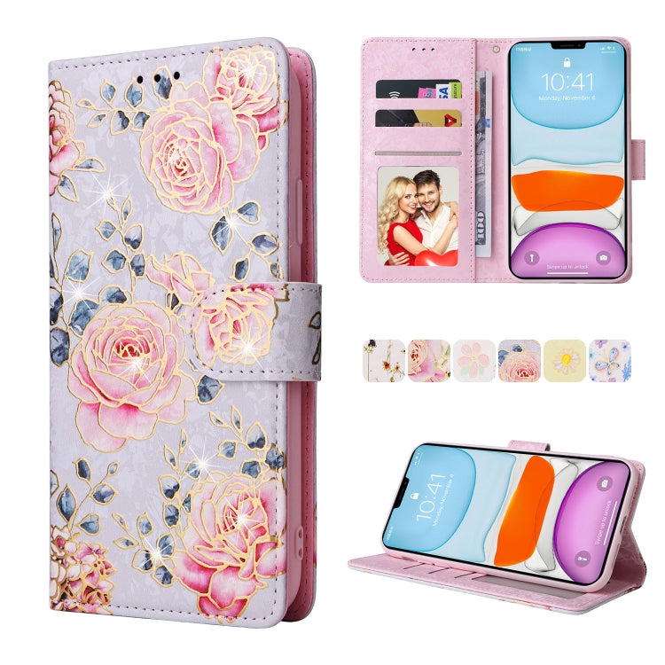 Bronzing Painting RFID Leather Case, For iPhone 12 mini, For iPhone 12 / 12 Pro, For iPhone 12 Pro Max, For iPhone 11, For iPhone 11 Pro, For iPhone 11 Pro Max, For iPhone XS Max, For iPhone XR