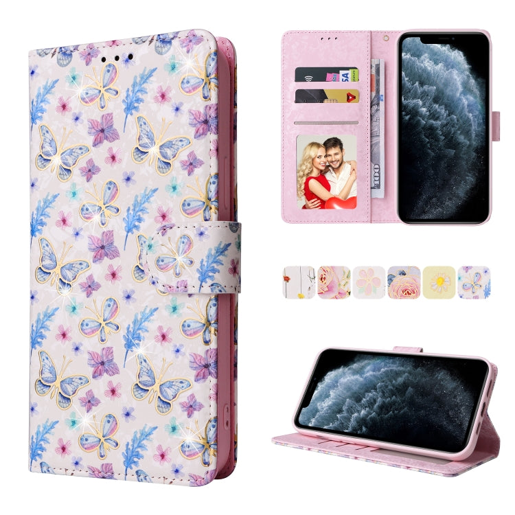 Bronzing Painting RFID Leather Case, For iPhone 12 mini, For iPhone 12 / 12 Pro, For iPhone 12 Pro Max, For iPhone 11, For iPhone 11 Pro, For iPhone 11 Pro Max, For iPhone XS Max, For iPhone XR