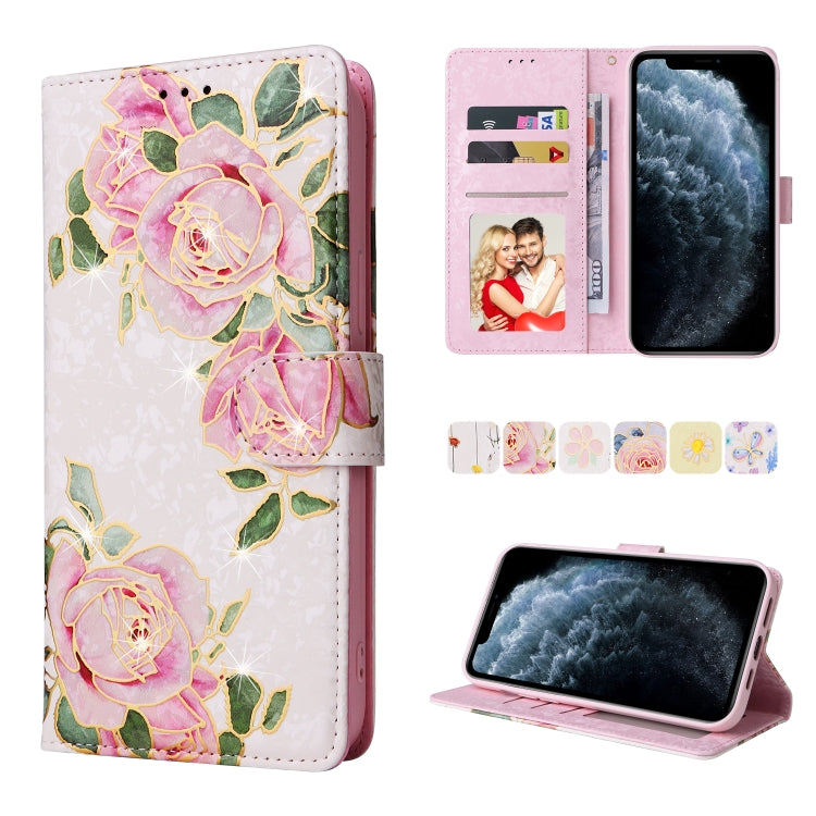 Bronzing Painting RFID Leather Case, For iPhone 12 mini, For iPhone 12 / 12 Pro, For iPhone 12 Pro Max, For iPhone 11, For iPhone 11 Pro, For iPhone 11 Pro Max, For iPhone XS Max, For iPhone XR