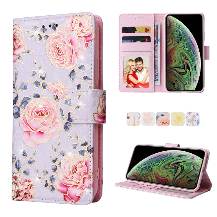 Bronzing Painting RFID Leather Case, For iPhone 12 mini, For iPhone 12 / 12 Pro, For iPhone 12 Pro Max, For iPhone 11, For iPhone 11 Pro, For iPhone 11 Pro Max, For iPhone XS Max, For iPhone XR