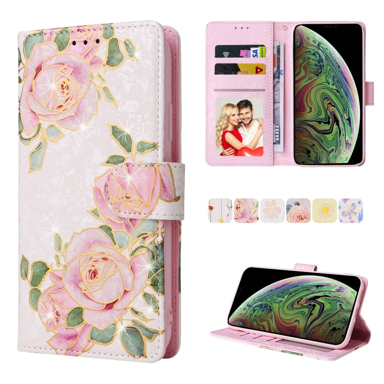 Bronzing Painting RFID Leather Case, For iPhone 12 mini, For iPhone 12 / 12 Pro, For iPhone 12 Pro Max, For iPhone 11, For iPhone 11 Pro, For iPhone 11 Pro Max, For iPhone XS Max, For iPhone XR