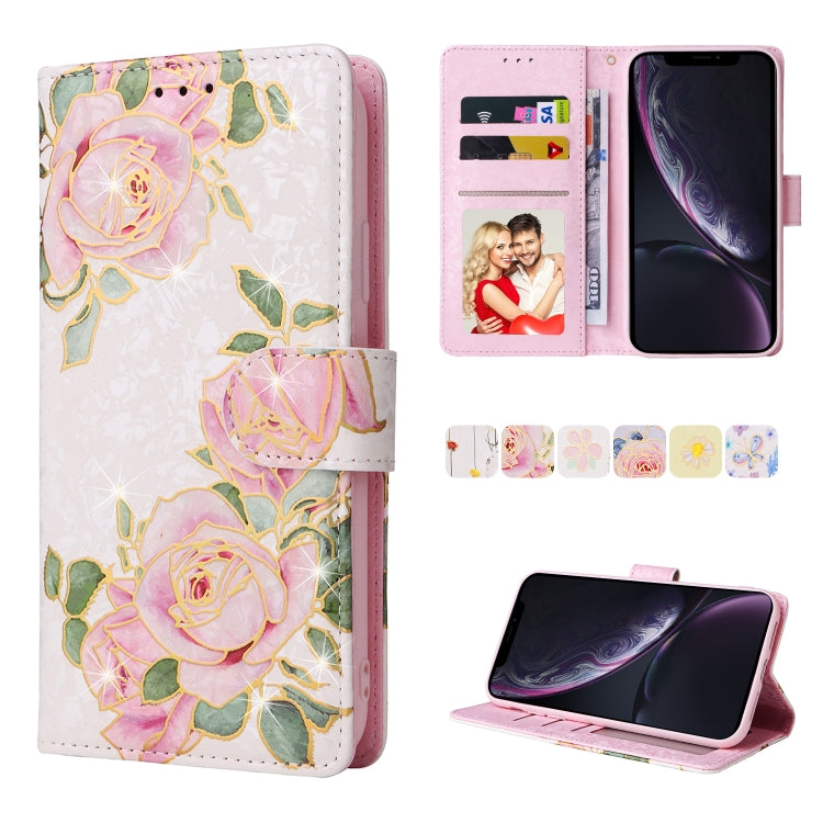 Bronzing Painting RFID Leather Case, For iPhone 12 mini, For iPhone 12 / 12 Pro, For iPhone 12 Pro Max, For iPhone 11, For iPhone 11 Pro, For iPhone 11 Pro Max, For iPhone XS Max, For iPhone XR