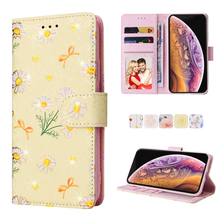 Bronzing Painting RFID Leather Case, For iPhone X / XS, For iPhone 7 Plus / 8 Plus, For iPhone SE 2022 / SE 2020 / 7 / 8