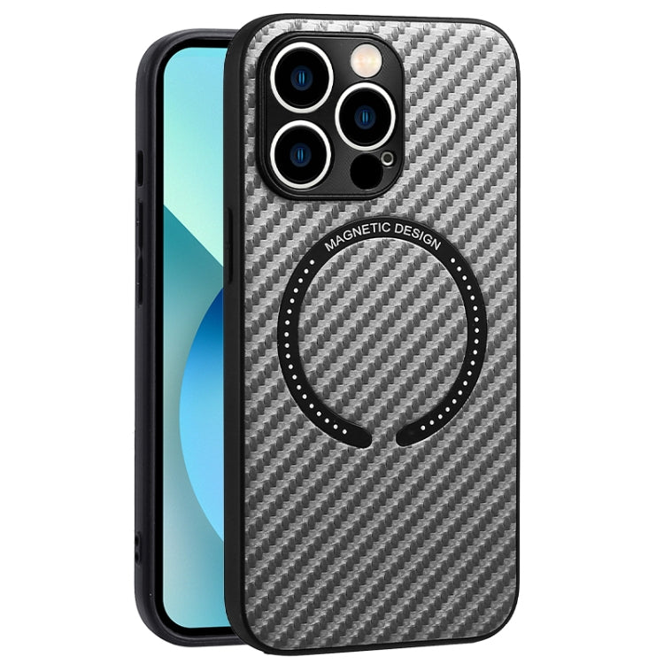 Carbon Fiber Texture MagSafe Magnetic Phone Case, For iPhone 11, For iPhone 11 Pro, For iPhone 11 Pro Max