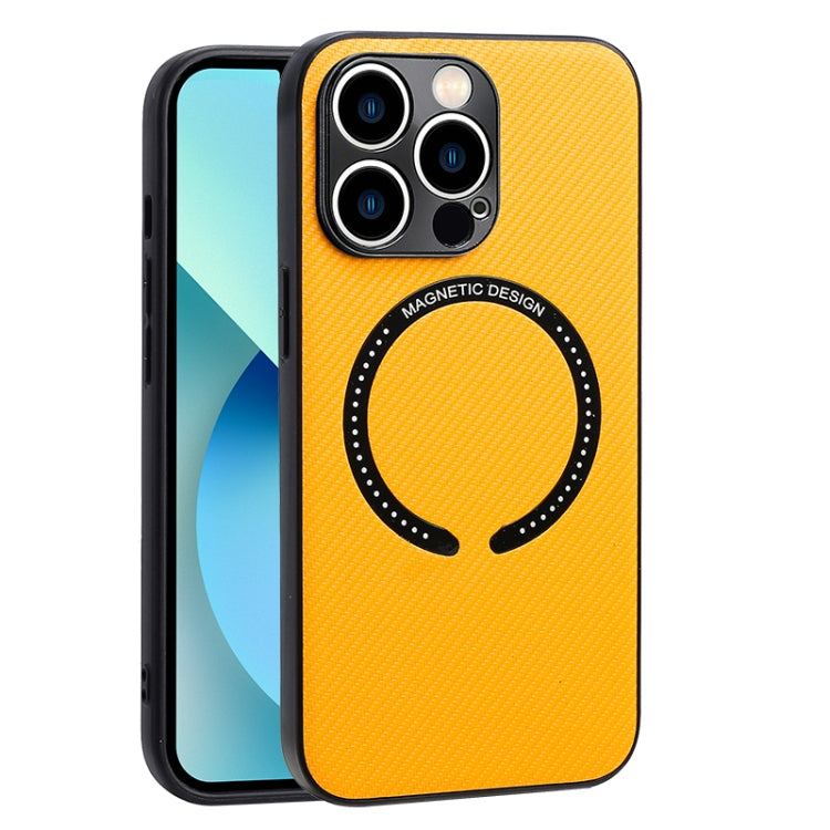 Carbon Fiber Texture MagSafe Magnetic Phone Case, For iPhone 11, For iPhone 11 Pro, For iPhone 11 Pro Max
