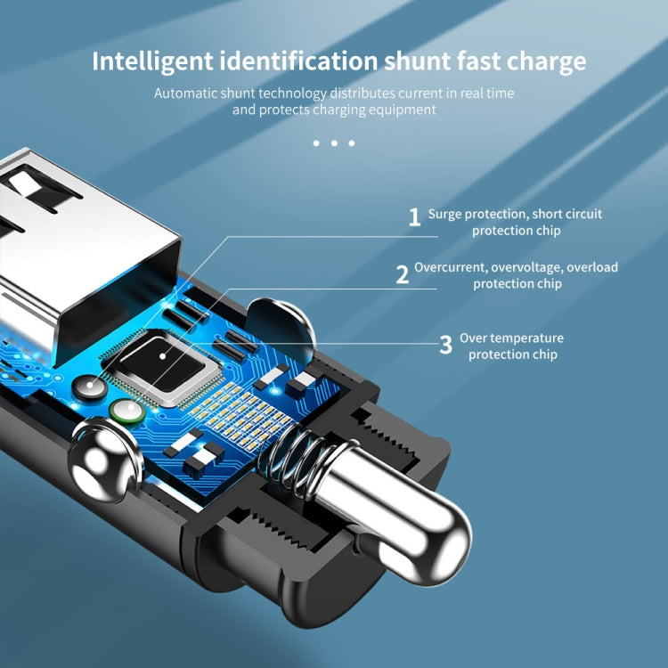 SY-681 Cigarette Lighter Conversion Plug Multi-function USB Car Fast Charger