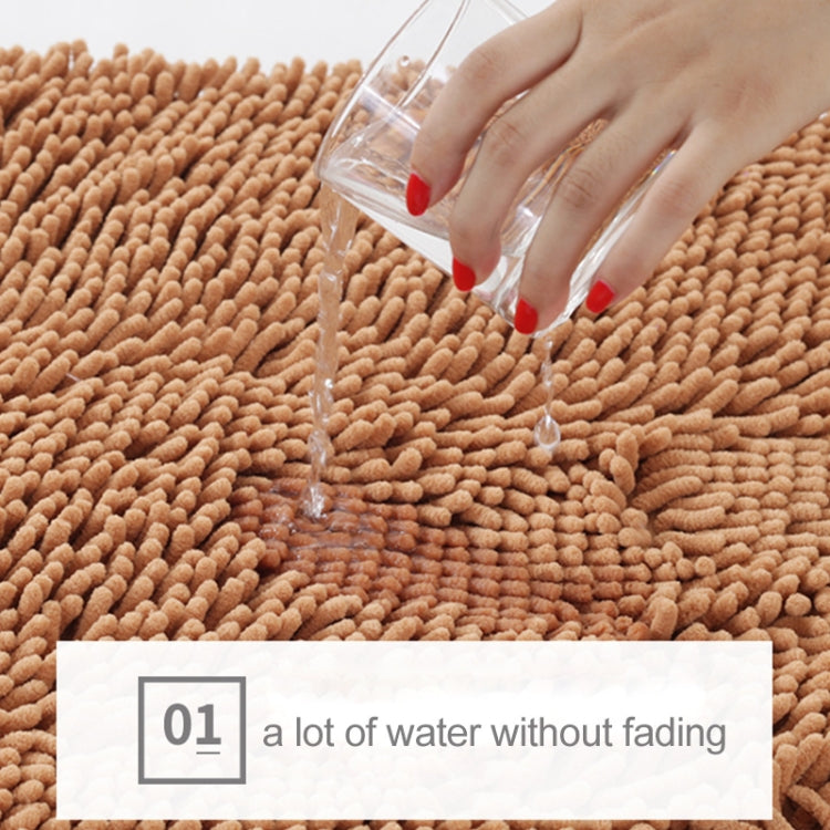 Chenille Non Slip Shaggy Soft Water Absorption Bedroom Bathroom kitchen Carpet Mat, 40 x 120cm