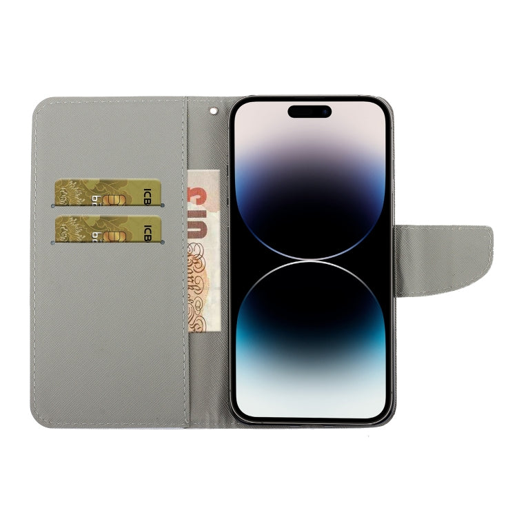 Colored Drawing Leather Phone Case, For iPhone 14 Pro Max, For iPhone 13, For iPhone 13 mini