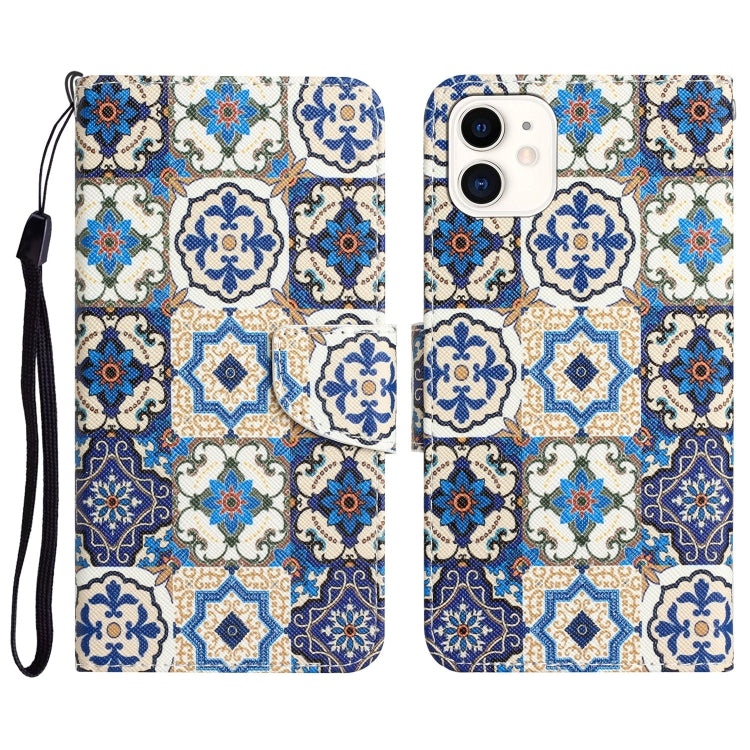 Colored Drawing Leather Phone Case, For iPhone 12 / 12 Pro, For iPhone 12 Pro Max, For iPhone 11