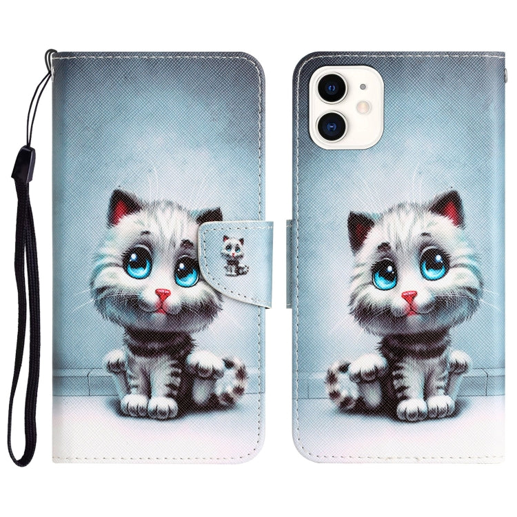 Colored Drawing Leather Phone Case, For iPhone 12 / 12 Pro, For iPhone 12 Pro Max, For iPhone 11