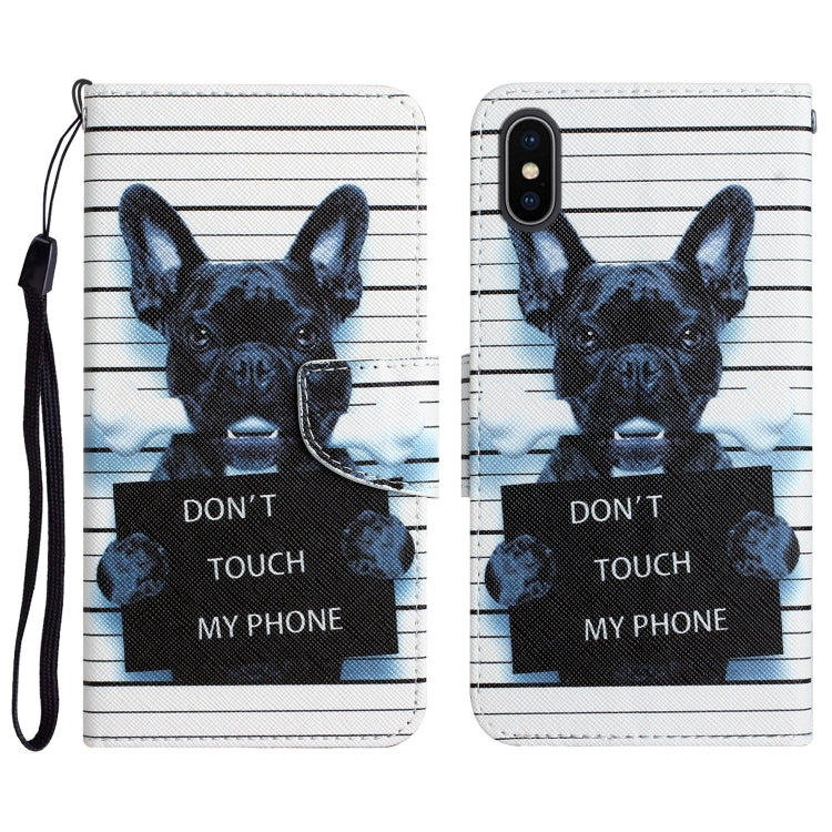 Colored Drawing Leather Phone Case, For iPhone 11 Pro, For iPhone 11 Pro Max, For iPhone XS Max