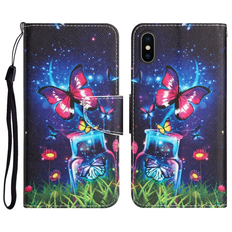 Colored Drawing Leather Phone Case, For iPhone 11 Pro, For iPhone 11 Pro Max, For iPhone XS Max