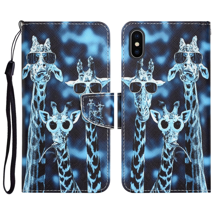 Colored Drawing Leather Phone Case, For iPhone 11 Pro, For iPhone 11 Pro Max, For iPhone XS Max